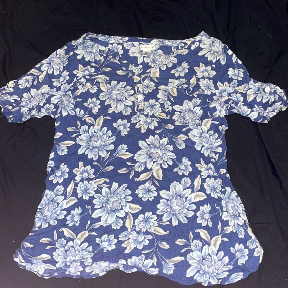 Croft & Barrow BLUE HAWAIIAN touristy shirt. S-L